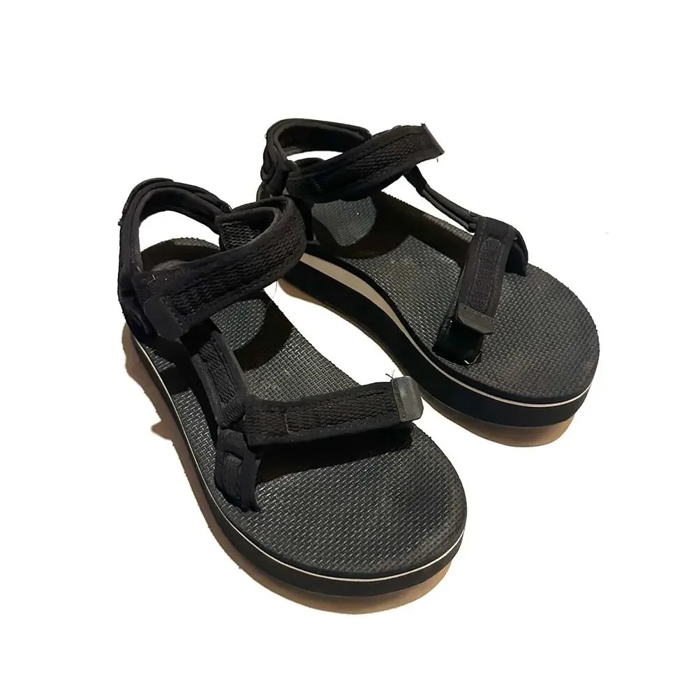 Teva Universal Mesh Hiking Strappy Black Platform Sandals Women's 8 - Picture 1 of 8